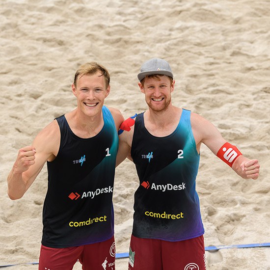 Philipp Arne Bergmann, Yannick Harms; Qualifier Timmendorfer Strand 4 am 11.07.2021, Stuttgart.